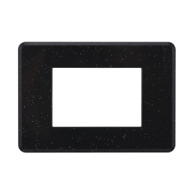 ETTROIT Placca Slim Sottile 3P Serie Moon Colore Nero Brillante Lucido Compatibile Con Bticino Axolute Air
