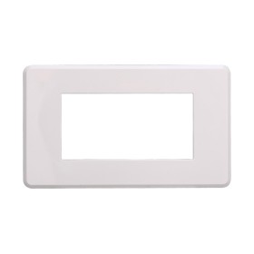 ETTROIT Placca Slim Sottile 4P Serie Moon Colore Bianco Compatibile Con Bticino Axolute Air