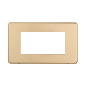 ETTROIT Placca Slim Sottile 4P Serie Moon Colore Oro Compatibile Con Bticino Axolute Air
