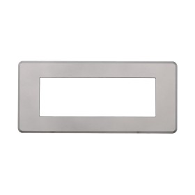 ETTROIT Placca Slim Sottile 6P Serie Moon Colore Silver Compatibile Con Bticino Axolute Air