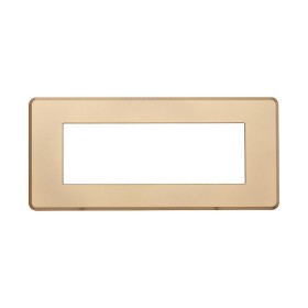 ETTROIT Placca Slim Sottile 6P Serie Moon Colore Oro Compatibile Con Bticino Axolute Air