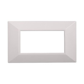 ETTROIT Placca Piramide Serie Moon 4P Colore Bianco Compatibile Con Bticino Axolute