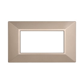 ETTROIT Placca Piramide Serie Moon 4P Colore Bronzo Compatibile Con Bticino Axolute