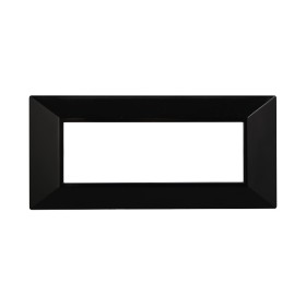 ETTROIT Placca Piramide Serie Moon 6P Colore Nero Compatibile Con Bticino Axolute