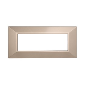 ETTROIT Placca Piramide Serie Moon 6P Colore Bronzo Compatibile Con Bticino Axolute