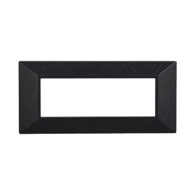 ETTROIT Placca Piramide Serie Moon 6P Colore Nero Brillante Compatibile Con Bticino Axolute