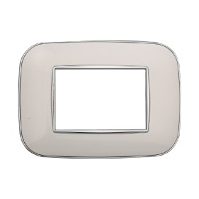 ETTROIT Placca Orbis Serie Moon 3P Colore Bianco Compatibile Con Bticino Axolute