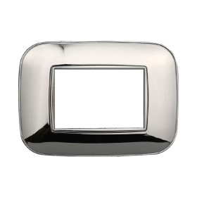 ETTROIT Placca Orbis Serie Moon 3P Colore Cromato Lucido Compatibile Con Bticino Axolute