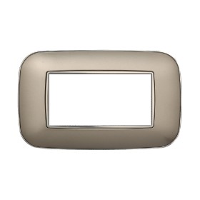 ETTROIT Placca Orbis Serie Moon 4P Colore Titanio Compatibile Con Bticino Axolute