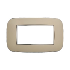 ETTROIT Placca Orbis Serie Moon 4P Colore Sabbia Compatibile Con Bticino Axolute
