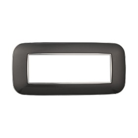 ETTROIT Placca Orbis Serie Moon 6P Colore Acciaio Scuro Compatibile Con Bticino Axolute