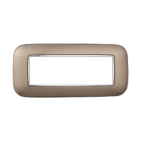 ETTROIT Placca Orbis Serie Moon 6P Colore Bronzo Compatibile Con Bticino Axolute
