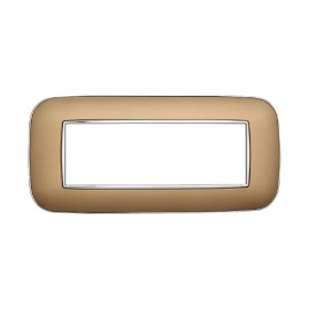 ETTROIT Placca Orbis Serie Moon 6P Colore Oro Compatibile Con Bticino Axolute