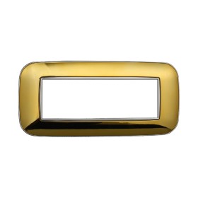 ETTROIT Placca Orbis Serie Moon 6P Colore Oro Lucido Compatibile Con Bticino Axolute