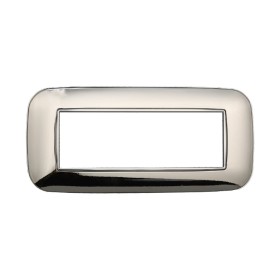 ETTROIT Placca Orbis Serie Moon 6P Colore Cromo Lucido Compatibile Con Bticino Axolute