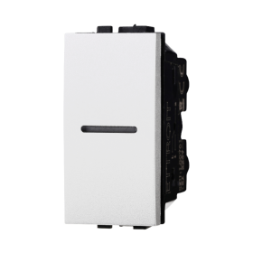 ETTROIT Pulsante Assiale 1P 16A Unipolare Colore BIANCO Compatibile Con Bticino Living Light
