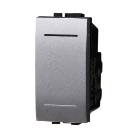 ETTROIT Interruttore 1P 16A Unipolare Colore GRIGIO Compatibile Con Bticino Living International