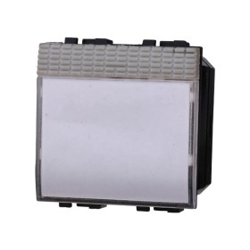 ETTROIT Pulsante Targa Portanome 2P 2M Campanello Colore GRIGIO Compatibile Con Bticino Living International