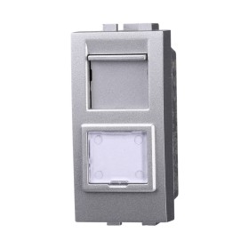 ETTROIT Connettore Rete Presa Dati RJ45 CAT6 Colore GRIGIO Compatibile Con Bticino Living International