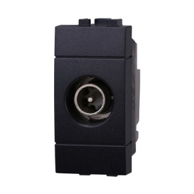 ETTROIT Connettore Presa TV Passante Maschio Colore Nero Compatibile Con Bticino Living International
