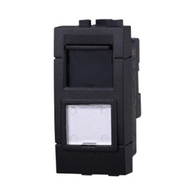 ETTROIT Connettore Rete Presa Dati RJ45 CAT5E Colore Nero Compatibile Con Bticino Living International