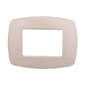 ETTROIT Placca Slim Serie Space 3P Colore Sabbia Compatibile Con Bticino Living Light