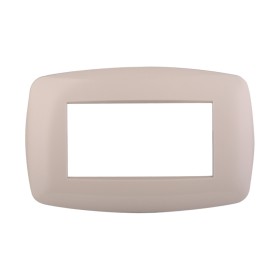 ETTROIT Placca Slim Serie Space 4P Colore Sabbia Compatibile Con Bticino Living Light