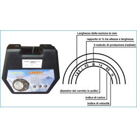 Catene Da Neve A Rombo 16mm 4WD Per SUV 4X4 Gruppo 250 Marca CARALL