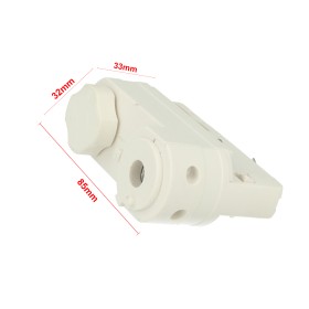Testa Alimentazione Del Faro Led Colore Bianco Con Morsetti Per Binario Trifase CB40103