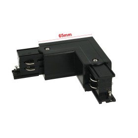 Connettore Giunto Forma L Destro Colore Nero Per Barra Sistema Binario Trifase CB40203