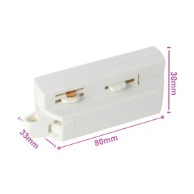 Testa Alimentazione Colore Bianco Per Faro Led Binario Mono Fase CB0070 CB7170 CB7270 CB7370