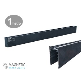 Binario Magnetico Soffitto Per Sistema Illuminazione Binario Magnetico Colore Nero 1 Metro SKU-7951