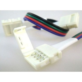 4 PZ Connettore 12mm Per Collegare Due Strip Led Smd RGB 5050 Senza Saldare