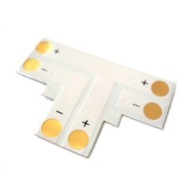 4 PZ Connettore Passo 10mm Forma T per Allungare e Curvare Striscia Led Mono Colore Larghezza 10mm