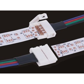 4 PZ Connettore 10mm Per Chiudere Striscia Led Smd RGB 5050 Senza Saldare