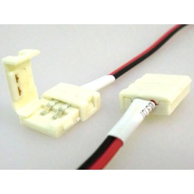 4 PZ Connettore 8mm Per Chiudere Striscia Led Smd 3528 Senza Saldare