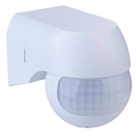 Sensore di Movimento a Infrarossi e Crepuscolare Montaggio a Parete Muro Carcassa Bianca Testa Orientabile 180 Gradi IP44 SKU-5088