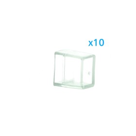 10 PZ Gommini PVC Termine Morbida 10X6 mm Per Chiusure Striscia Bobina Led Impermeabile