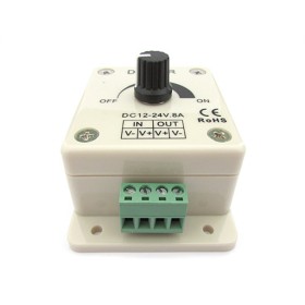 Led Dimmer Segnale PWM Con Rotella Per Striscia Bobina Luci Led 12V 24V 8A