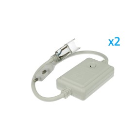 2 PZ Spina Alimentatore Trasformatore Raddrizzatore 2 Pin RGB Passo 9mm Con Bottone Interruttore Controller Per Bobina Led 220V Monocolore Fino a 50 Metri 500W