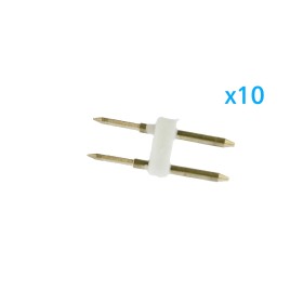10 PZ Spina Da 2 Pin Passo 6mm Per Connessione Bobina Striscia Led Mono Colore Da 220V Con Alimentatore Trasformatore Raddrizzatore