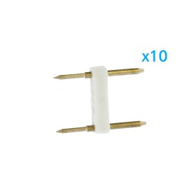 10 PZ Spina Da 2 Pin Passo 13,5mm Per Connessione Bobina Striscia Led Mono Colore Da 220V Con Alimentatore Trasformatore Raddrizzatore