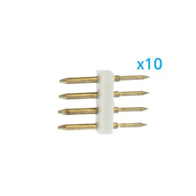 10 PZ Spina Da 4 Pin RGB Passo 12mm Per Collegamento Bobina Led RGB Da 220V Con Alimentatore Trasformatore Raddrizzatore
