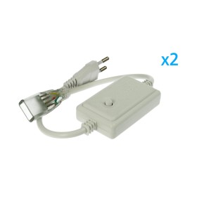 2 PZ Spina Alimentatore Trasformatore Raddrizzatore 4 Pin RGB Passo 12mm Con Mini Controller Per Bobina Led RGB 220V Fino a 50 Metri 500W