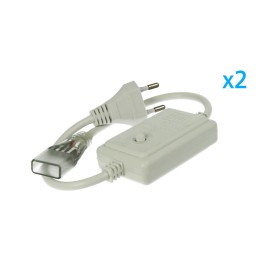 2 PZ Spina Alimentatore Trasformatore Raddrizzatore 4 Pin RGB Passo 13,5mm Con Mini Controller 8 Programmi Per Striscia Led RGB 220V