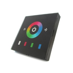 Centralina RGB Led Kit Controller Touch Panel Full Color Da Incasso Quadrata 12V 12A Per Strip Bobina Led TM08E2