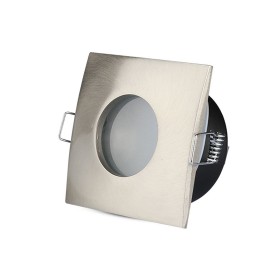 Porta Faretto Led GU10 MR16 Incasso Quadrato Colore Nichel Satinato Impermeabile IP54 SKU-3616