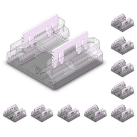 10 Pezzi Connettore Veloce Per Striscia Led 8mm Mono Colore Fast Connect 4 In 1 Per Unire Strip Led Senza Saldatura