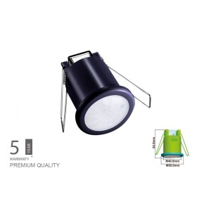Sensore di Movimento PIR Mini Montaggio Da Incasso Soffitto Nero 360 Gradi SKU-6609