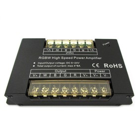 Amplificatore Segnale PWM Alta Velocita 4 Canali Per Striscia Led RGBW RGB+W RGB Mono Colore 12V 24V 4X8A AP103